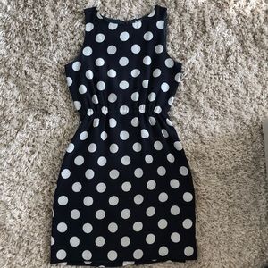 J.Crew Navy Polka Dot Dress